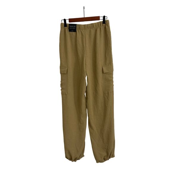 Rachel Zoe Brown Tan Mid Rise Cargo Parachute Pants Size Women's Small NWT - Picture 3 of 5